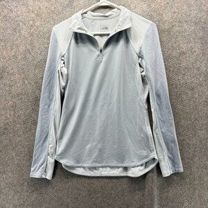 The North Face Pullover Womens Small Gray FlashDry 1/4 Zip Long Sleeve Athletic